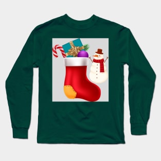 Christmas  Snowmen With Shocks Long Sleeve T-Shirt